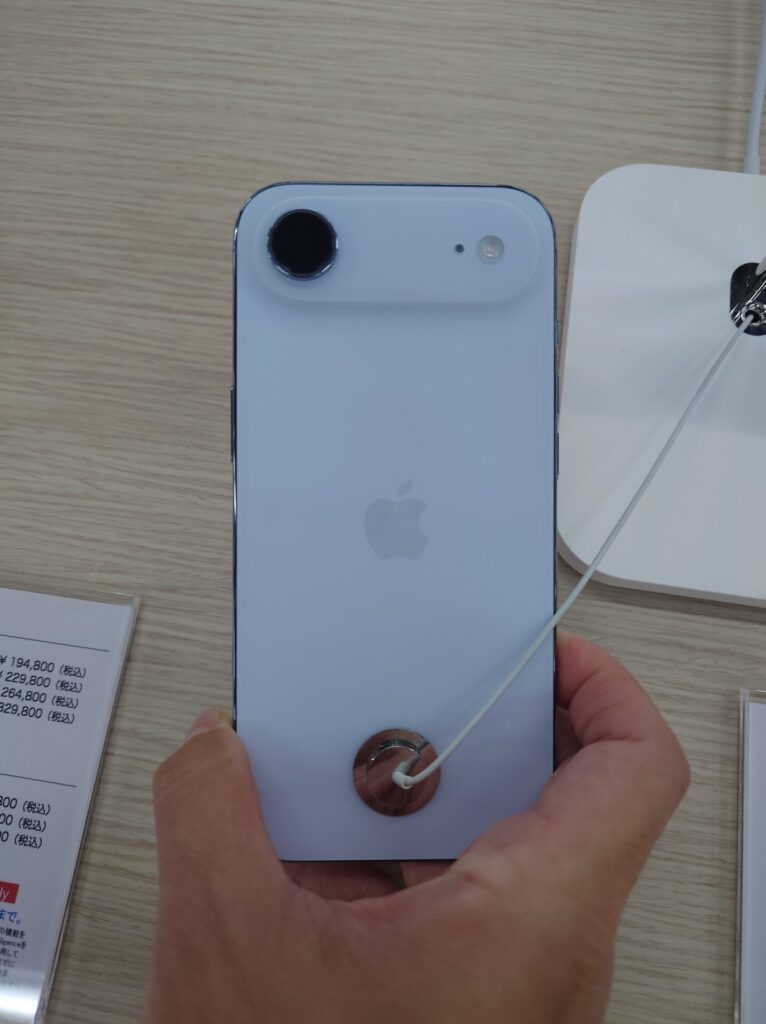iPhone Airの裏面の画像