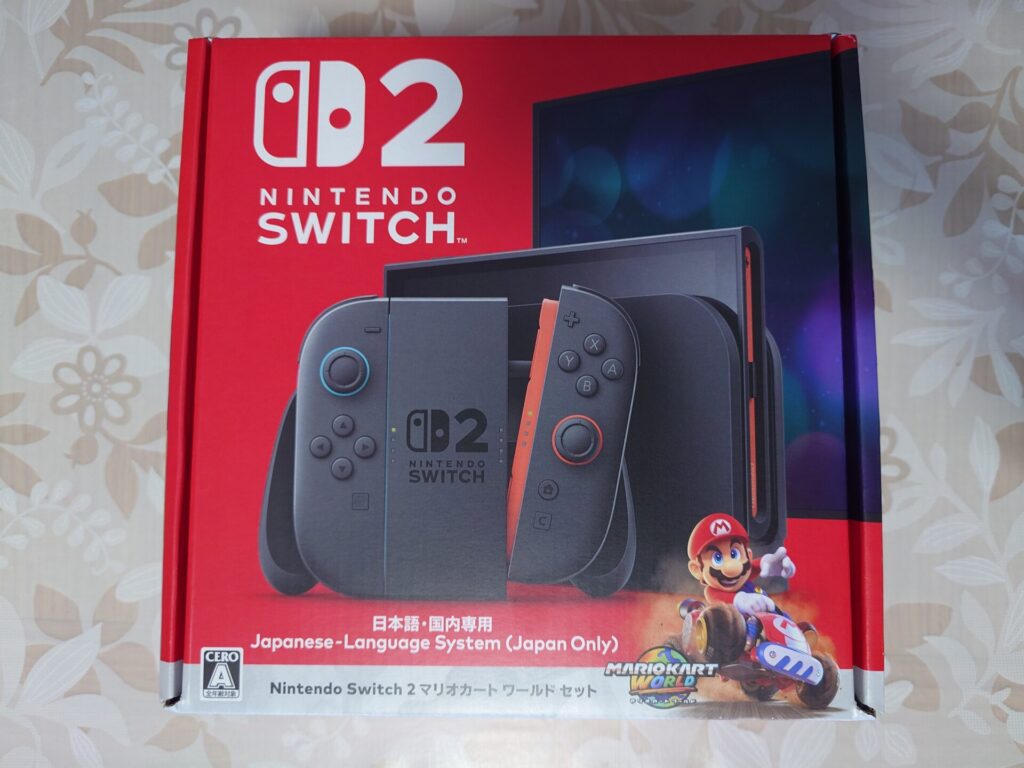 Switch2本体の外箱の画像