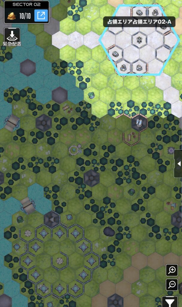 占領エリア02-Aの南南東にある謎解きの場所