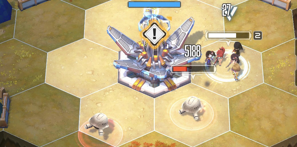 地上コンテンツの戦闘の様子