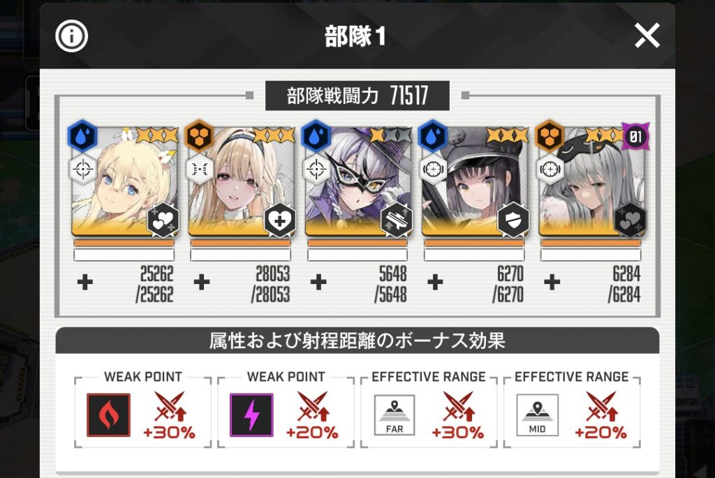 遊撃部隊の編成例